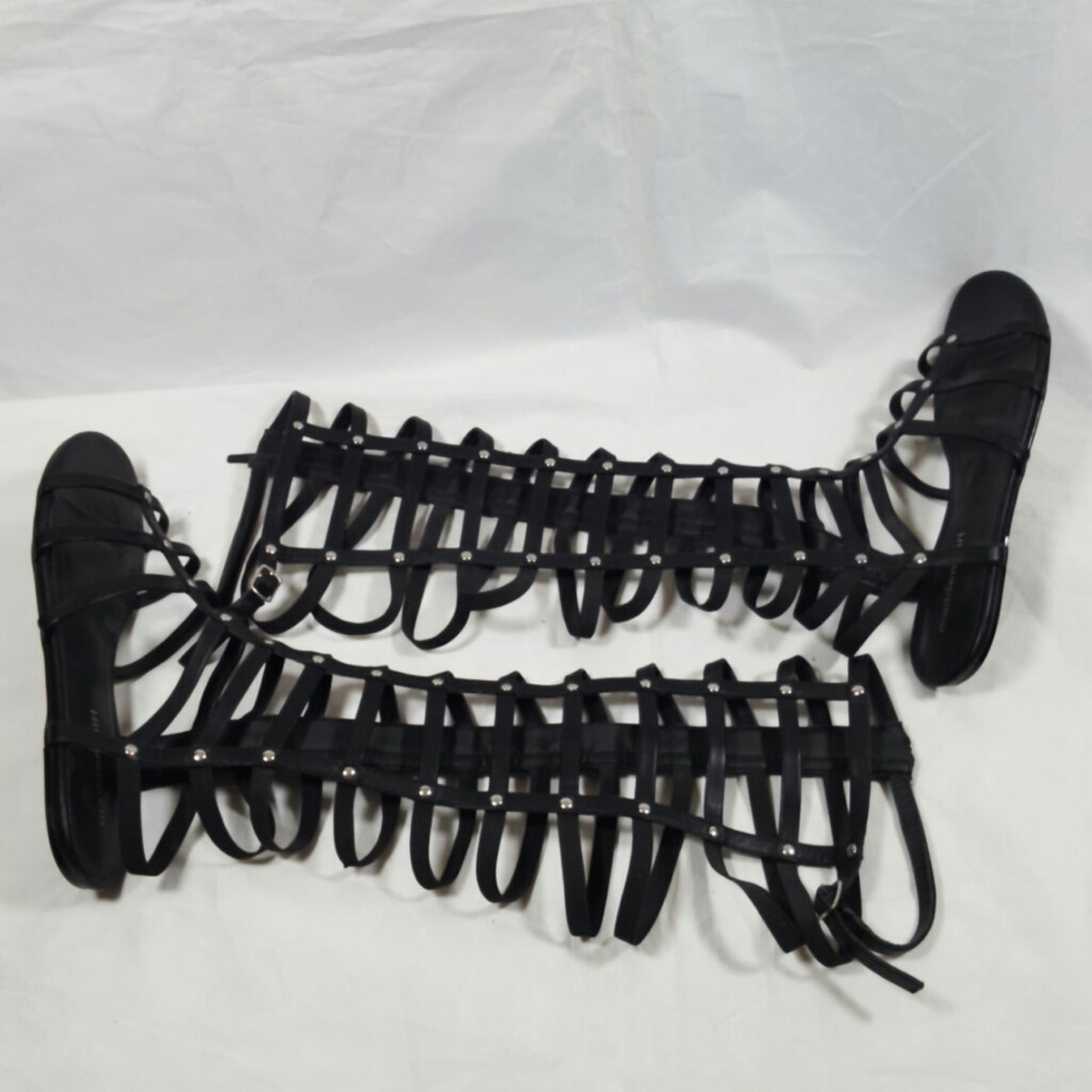 MADDEN GIRL Amily Tall Black Gladiator Sandals